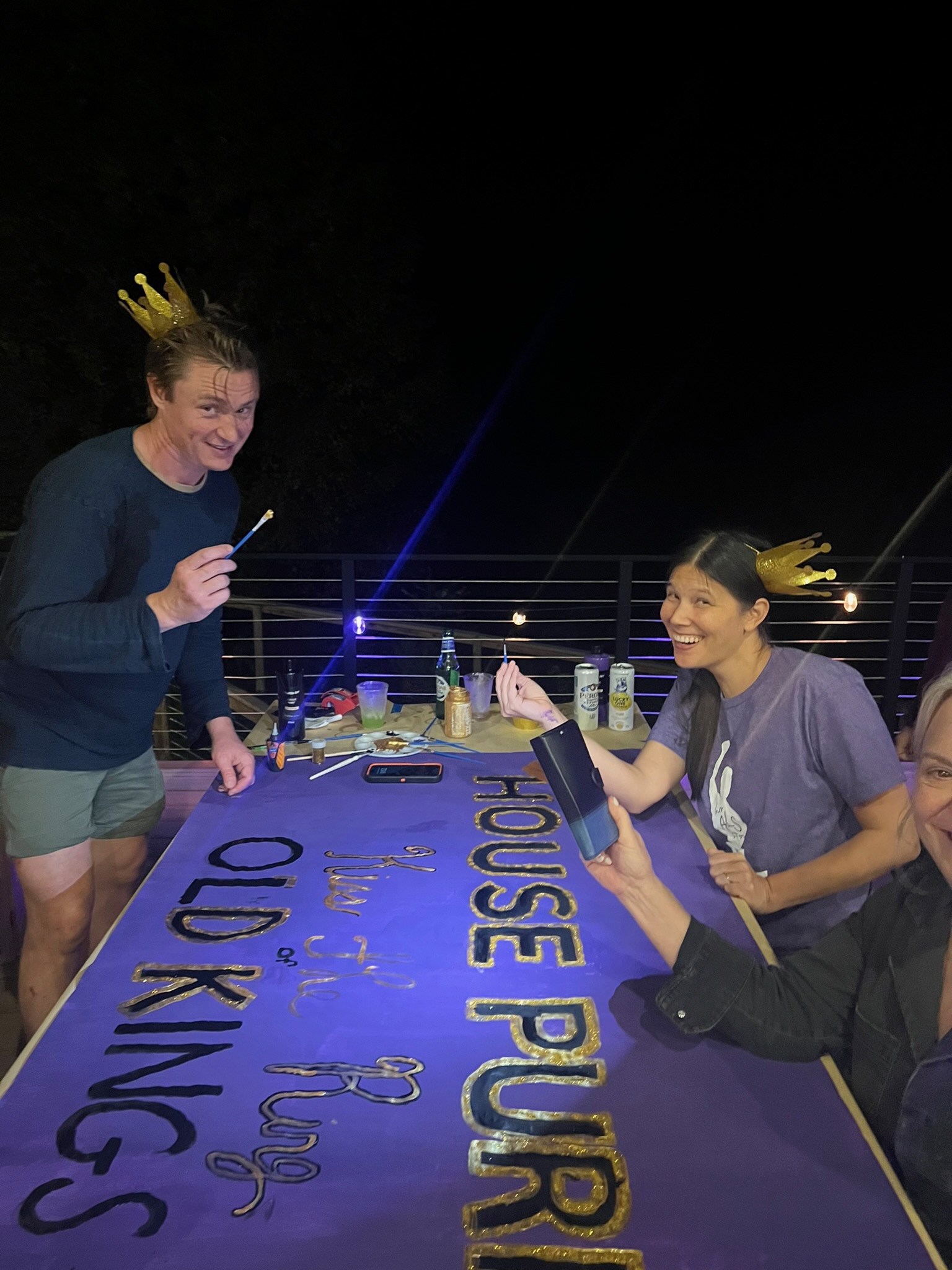 Painting the banner